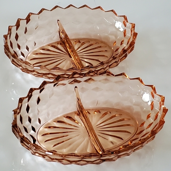 Vntg "Whitehall Peach" 2-Part 10" Oval Dish by Colony - Picture 16 of 16